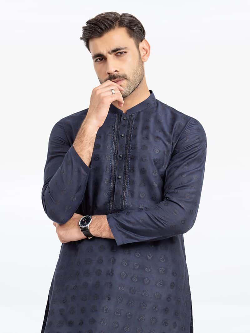 Embroidered Blended Kurta - EMTKC24-121 - alternate view