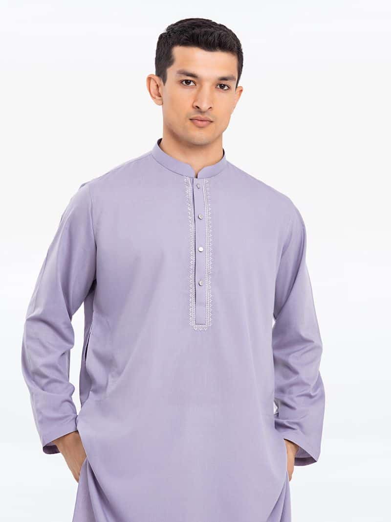 Embroidered Blended Kurta - EMTK24S-41113 - alternate view