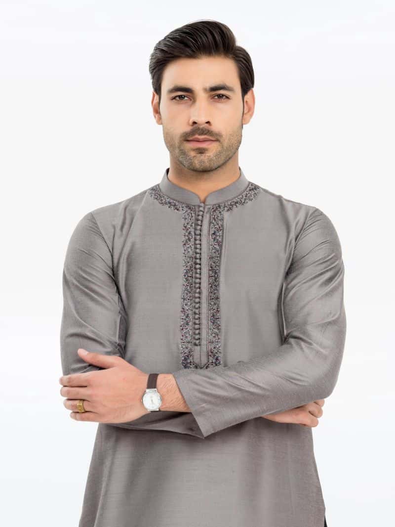 Embroidered Blended Kurta - EMTKC24-119 - alternate view