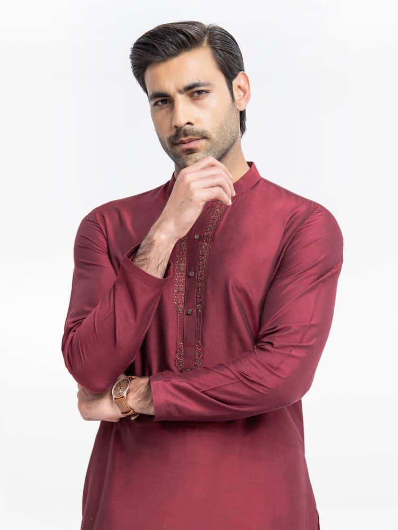 Embroidered Blended Kurta - EMTKC24-115 - alternate view