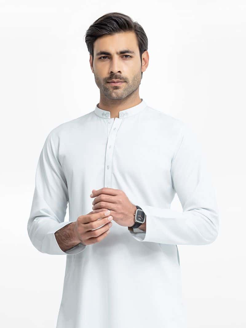 Embroidered Dobby Kurta - EMTK24-99443 - alternate view