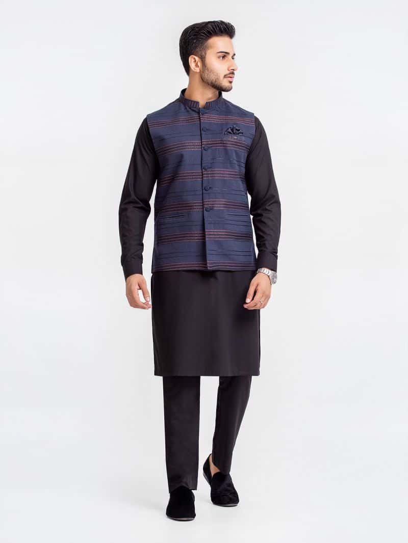 Embroidered Cotton Waistcoat - EMTWCC22-122