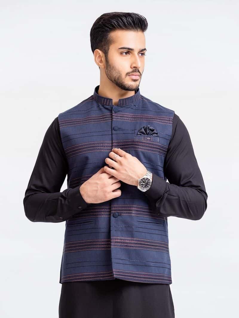 Embroidered Cotton Waistcoat - EMTWCC22-122 - alternate view