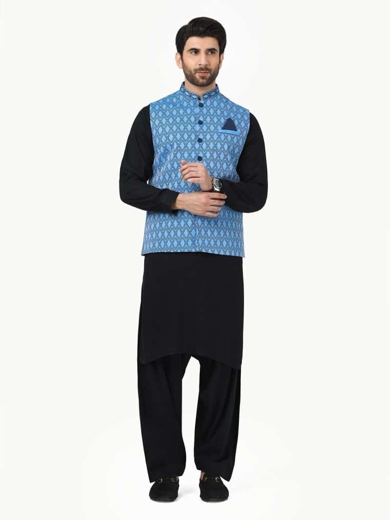 Embroidered Cotton Waistcoat - EMTWC22-35802