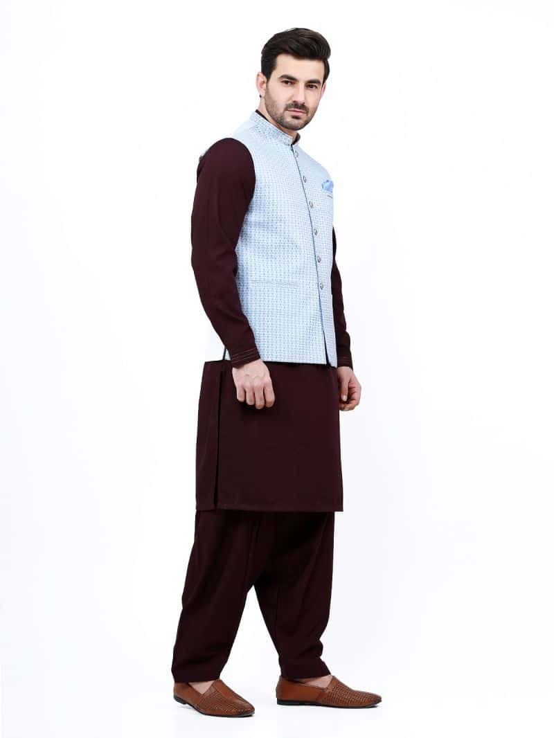 Embroidered Cotton Waistcoat - EMTWCC21-112 - alternate view