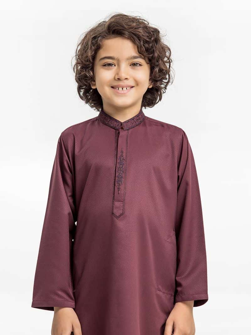 Embroidered Dobby Kurta - EBTK24-3962 - alternate view