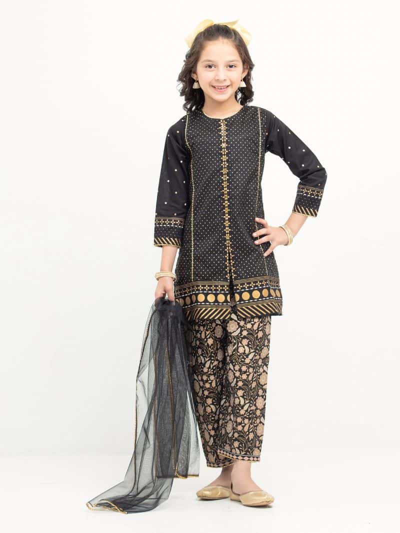 Block Print Cambric Suit - EGTKP5-70816-3P