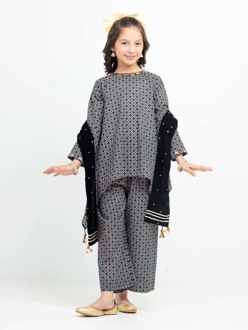 Printed Khaddar Suit - EGTKP5-70807-3P