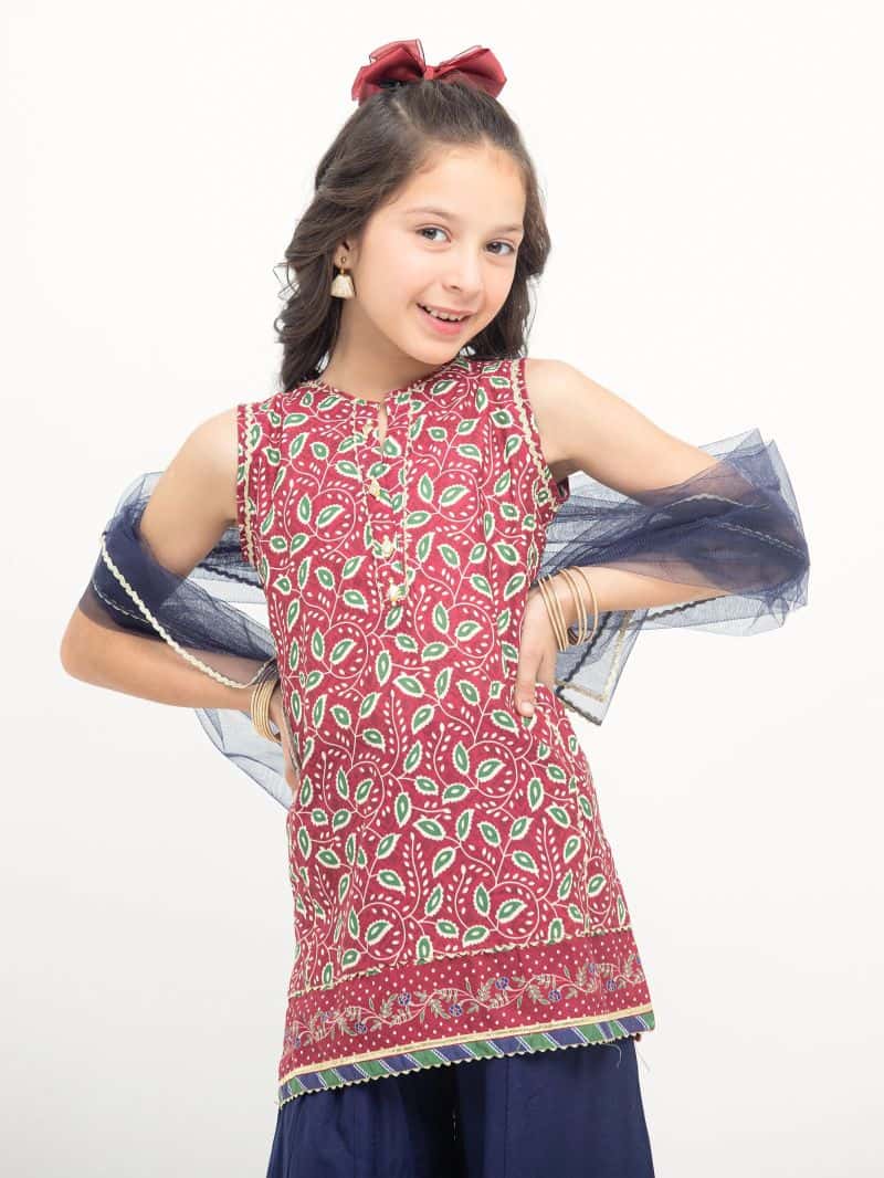 Printed Khaddar Suit - EGTKP5-70809-3P - alternate view