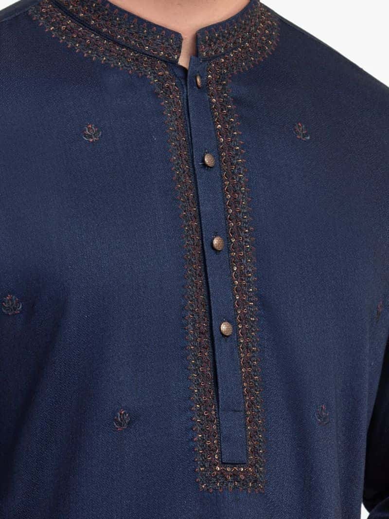 Embroidered Dobby Kurta - EMTKC5-146 - alternate view