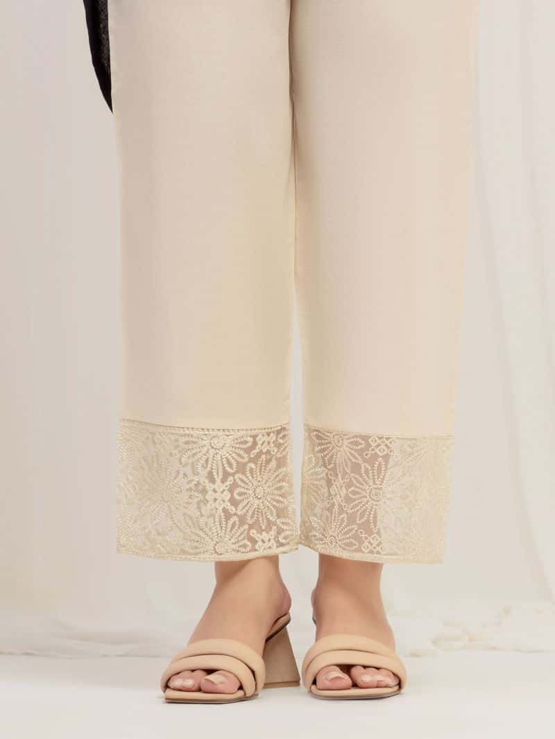 Embroidered Cambric Trouser