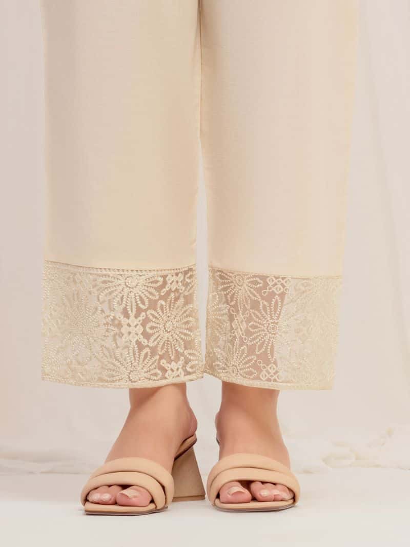 Embroidered Cambric Trouser - alternate view