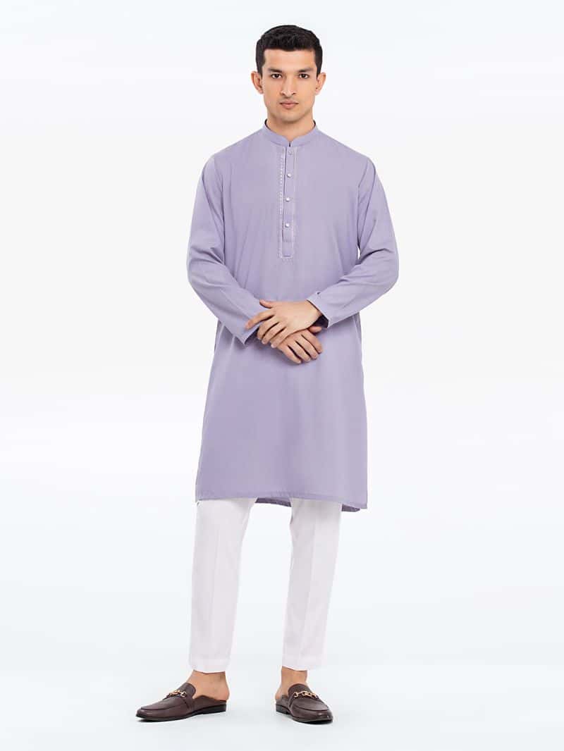 Embroidered Blended Kurta