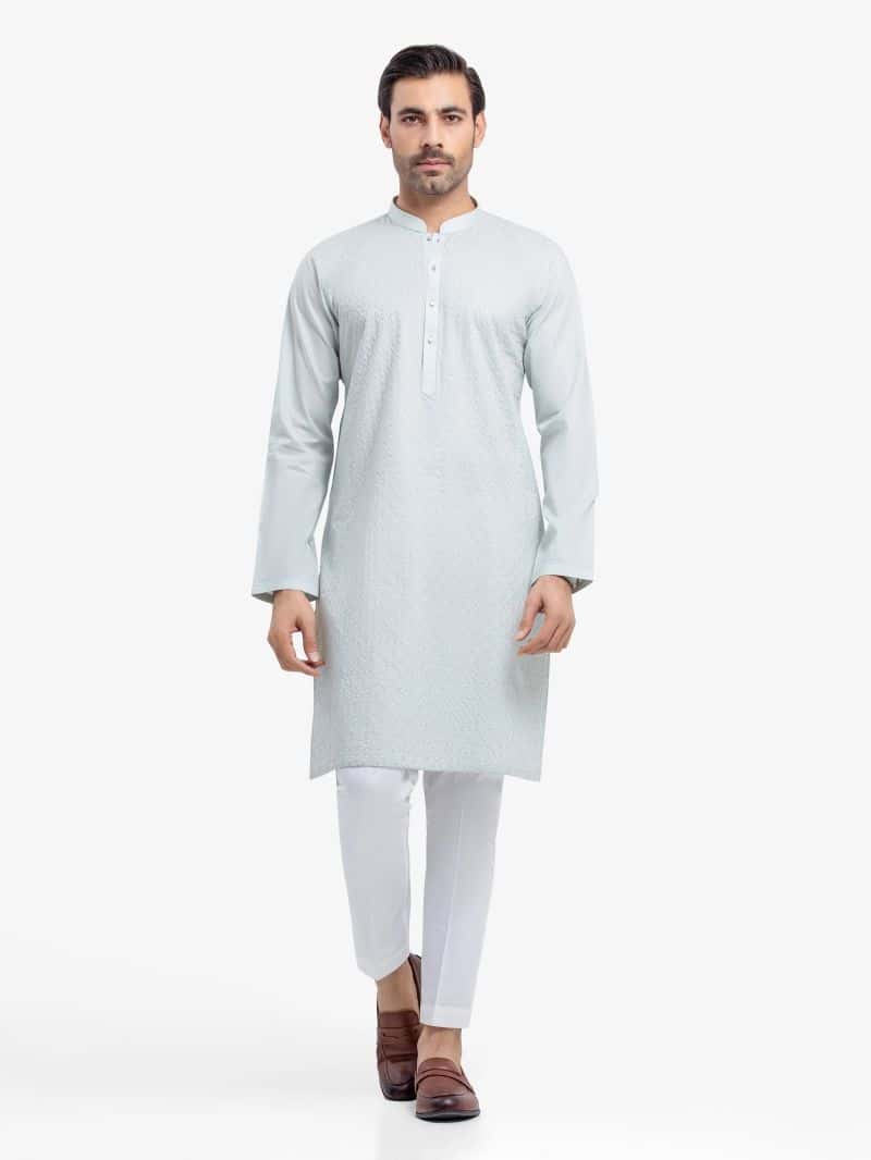 Embroidered Cambric Kurta