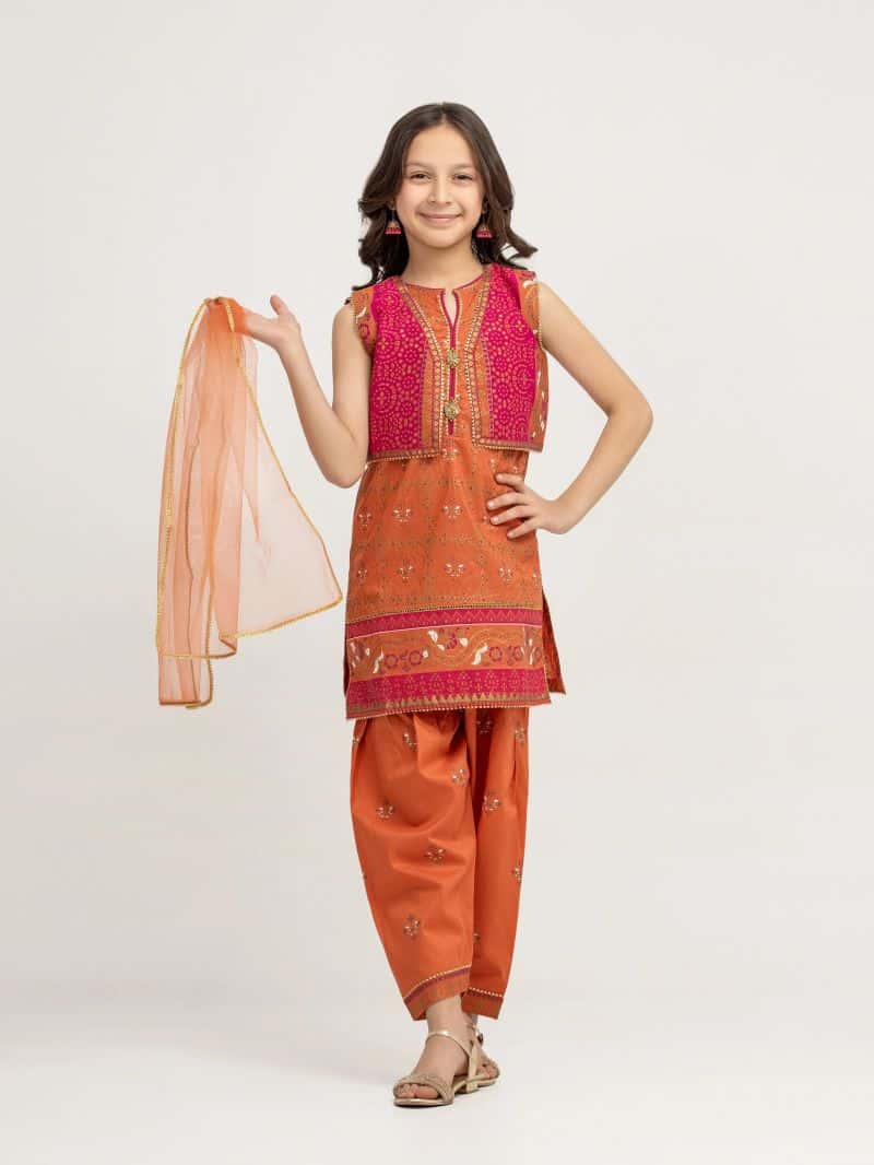 Block Print Cambric Suit