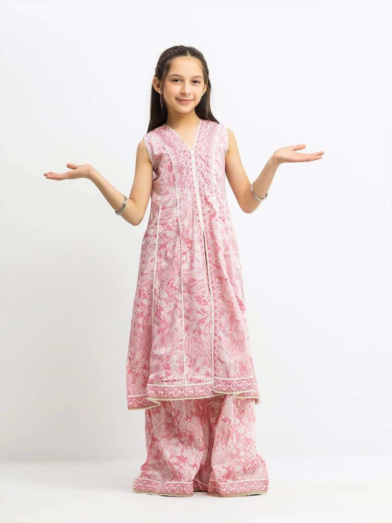 Printed Lawn Gharara Suit