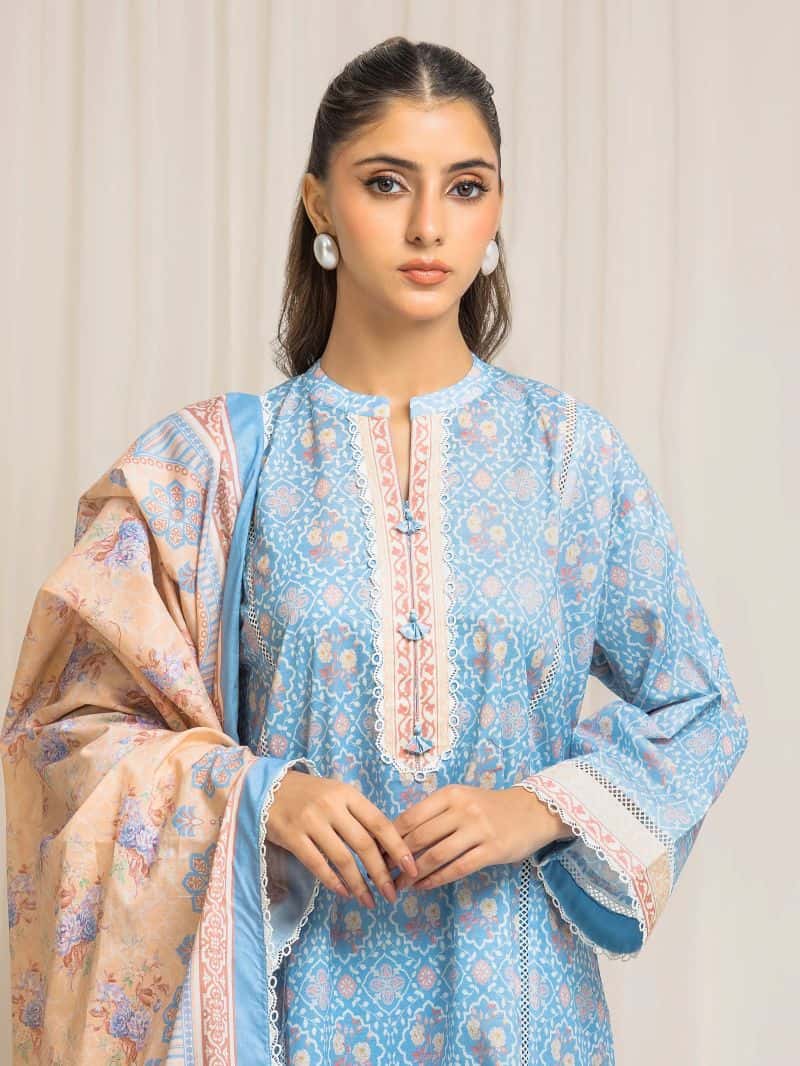 Printed Lawn Suit - alternate view