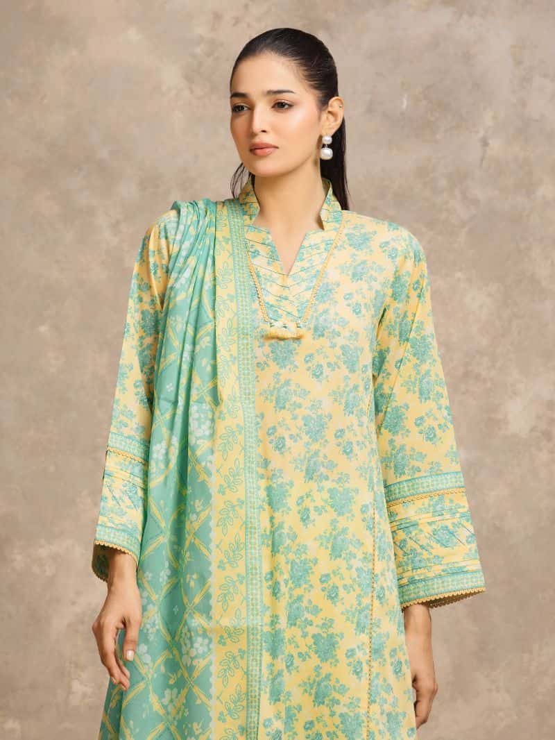 Printed Lawn Suit - alternate view