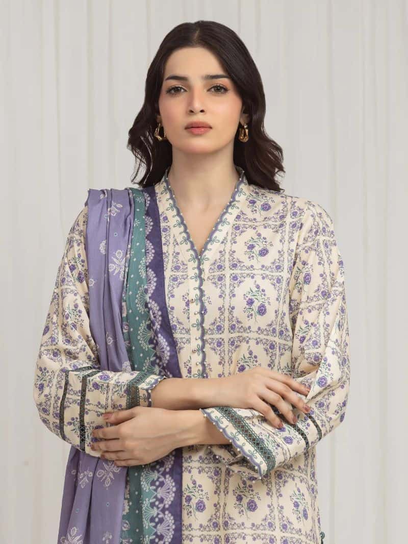 Printed Lawn Suit - alternate view