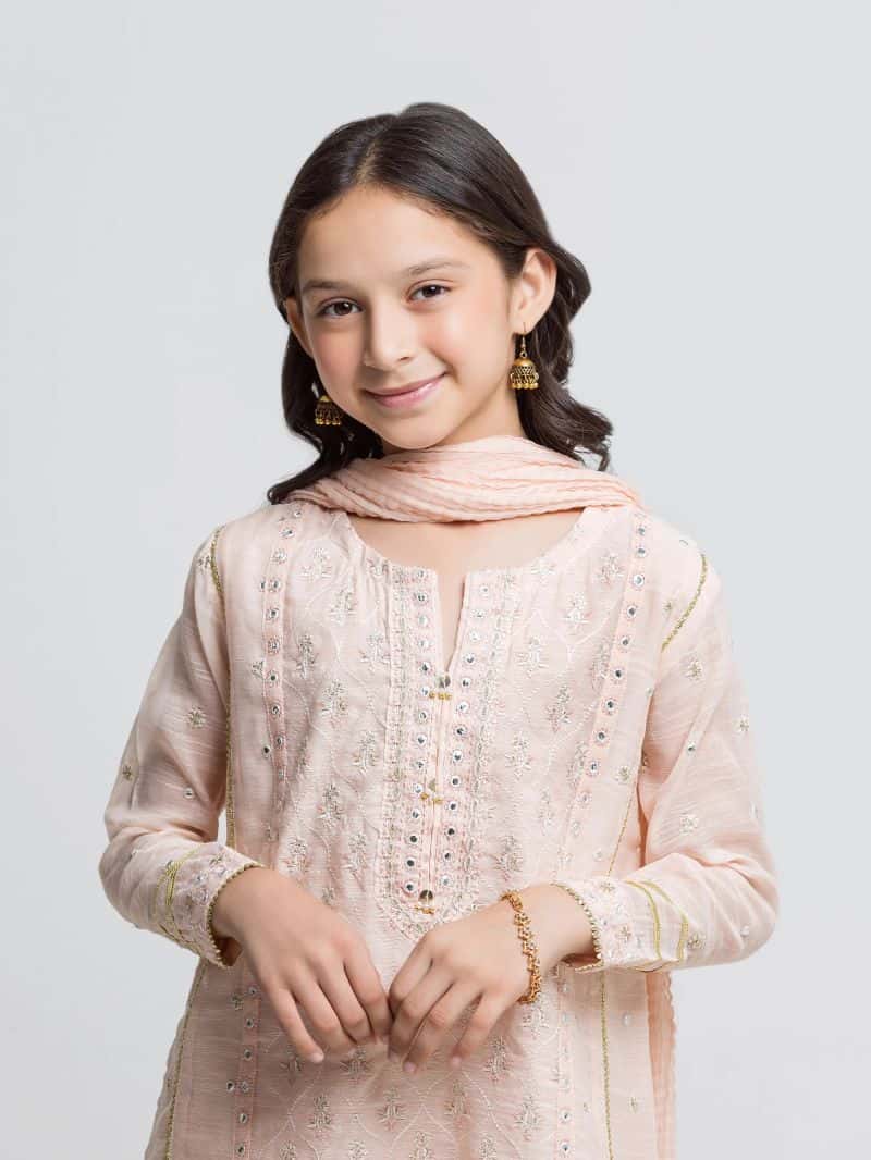 Embroidered Chanderi Suit - EGTPLED5-50091-3P - alternate view