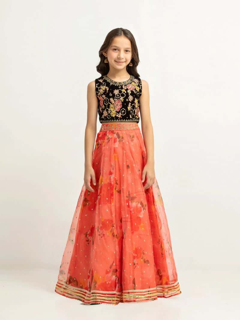 Embroidered Organza Lehenga Suit - EGTPLEP5-50118CL