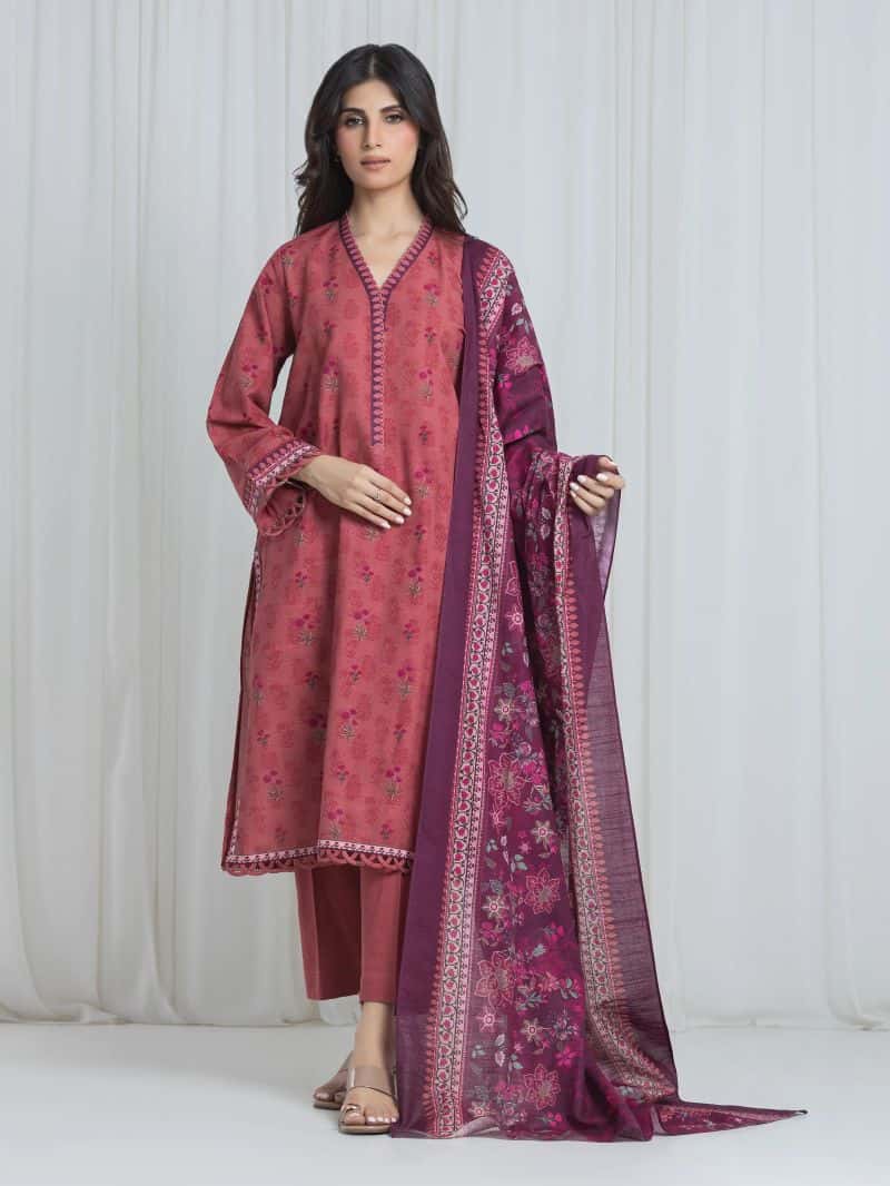 Printed Khaddar Suit - EWU6A3-37078-3P