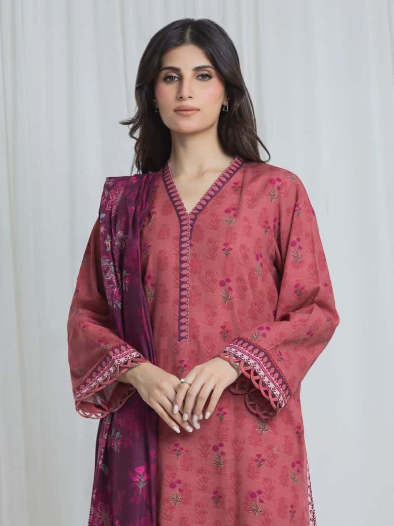 Printed Khaddar Suit - EWU6A3-37078-3P - alternate view
