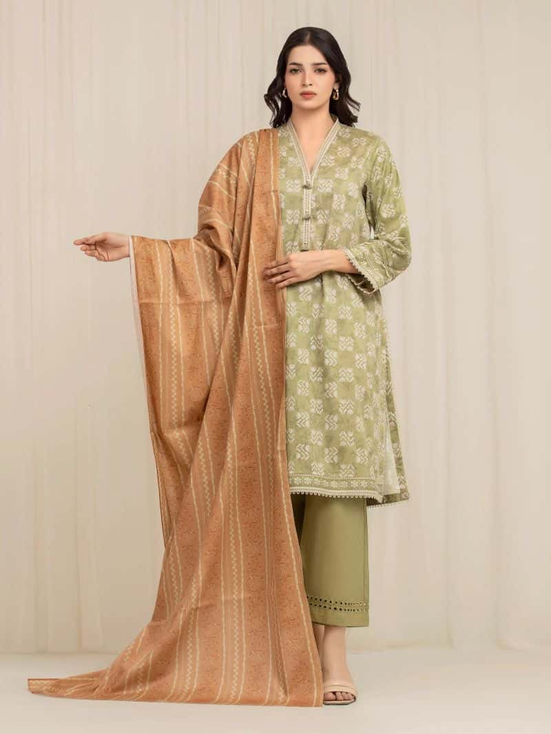 Printed Lawn Suit - EWU6A1-36604-3P