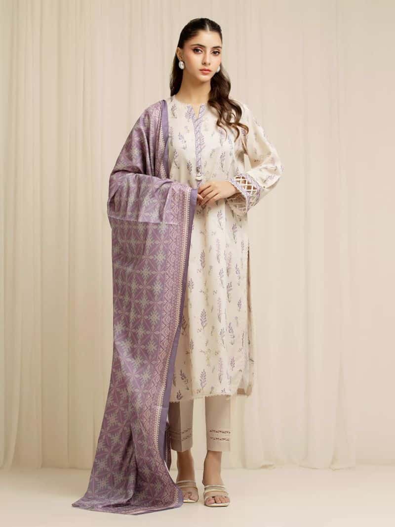 Printed Lawn Suit - EWU6A1-36598-3P