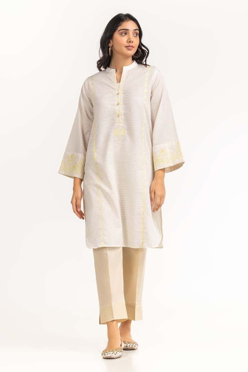 Needle Craft Lurax Dobby Dyed Embroidered Shirt - alternate view