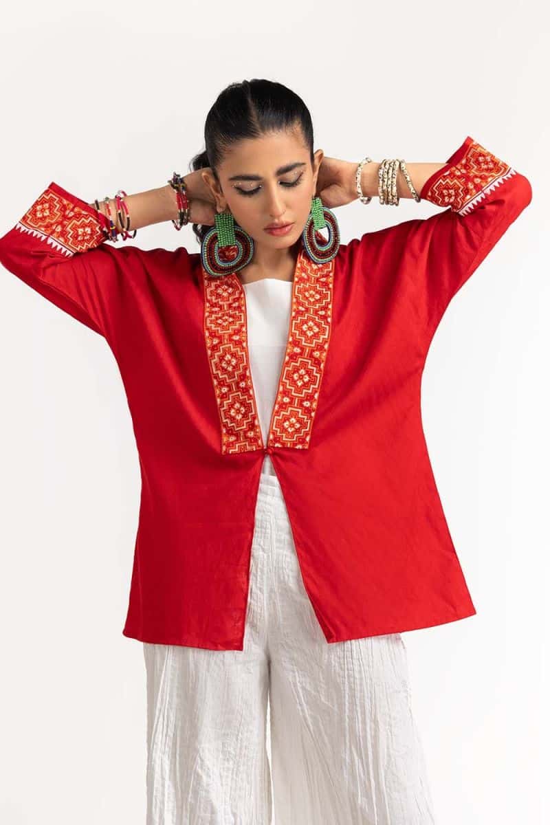 Dobby Screen Printed Kurti