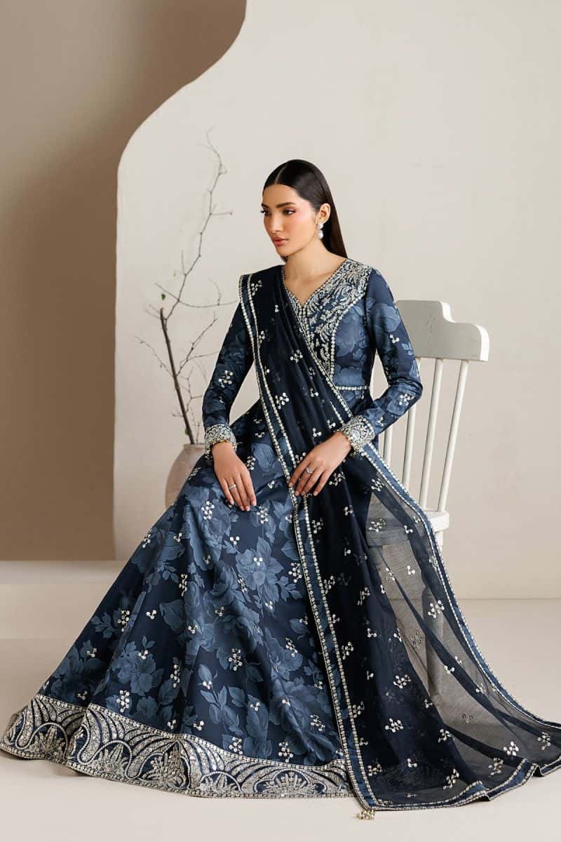 EMBROIDERED RAW SILK UR-7086