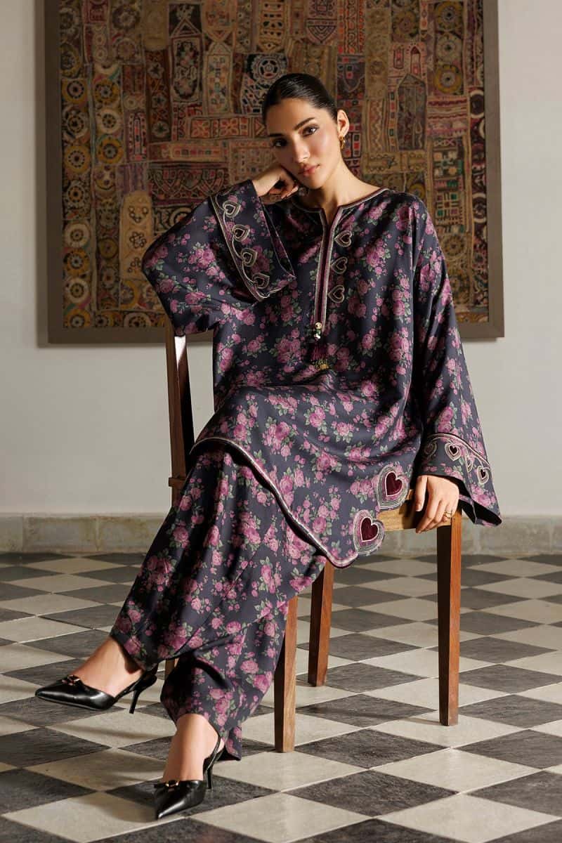 Embroidered Velvet Ready-to-Wear Suit
