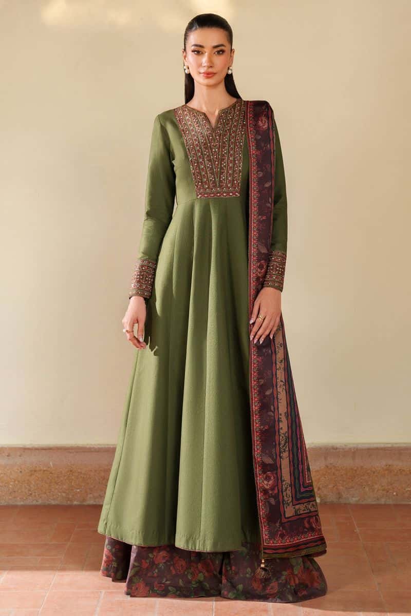 Embroidered Khaddar Ready-to-Wear Suit - alternate view
