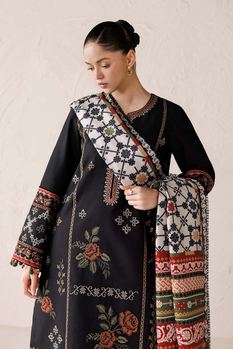 Embroidered Khaddar Ready-to-Wear Suit (RTW-0270) - alternate view