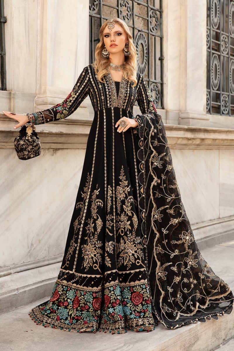 Unstitched Embroidered Cotton Satin Suit | CST-806 - alternate view