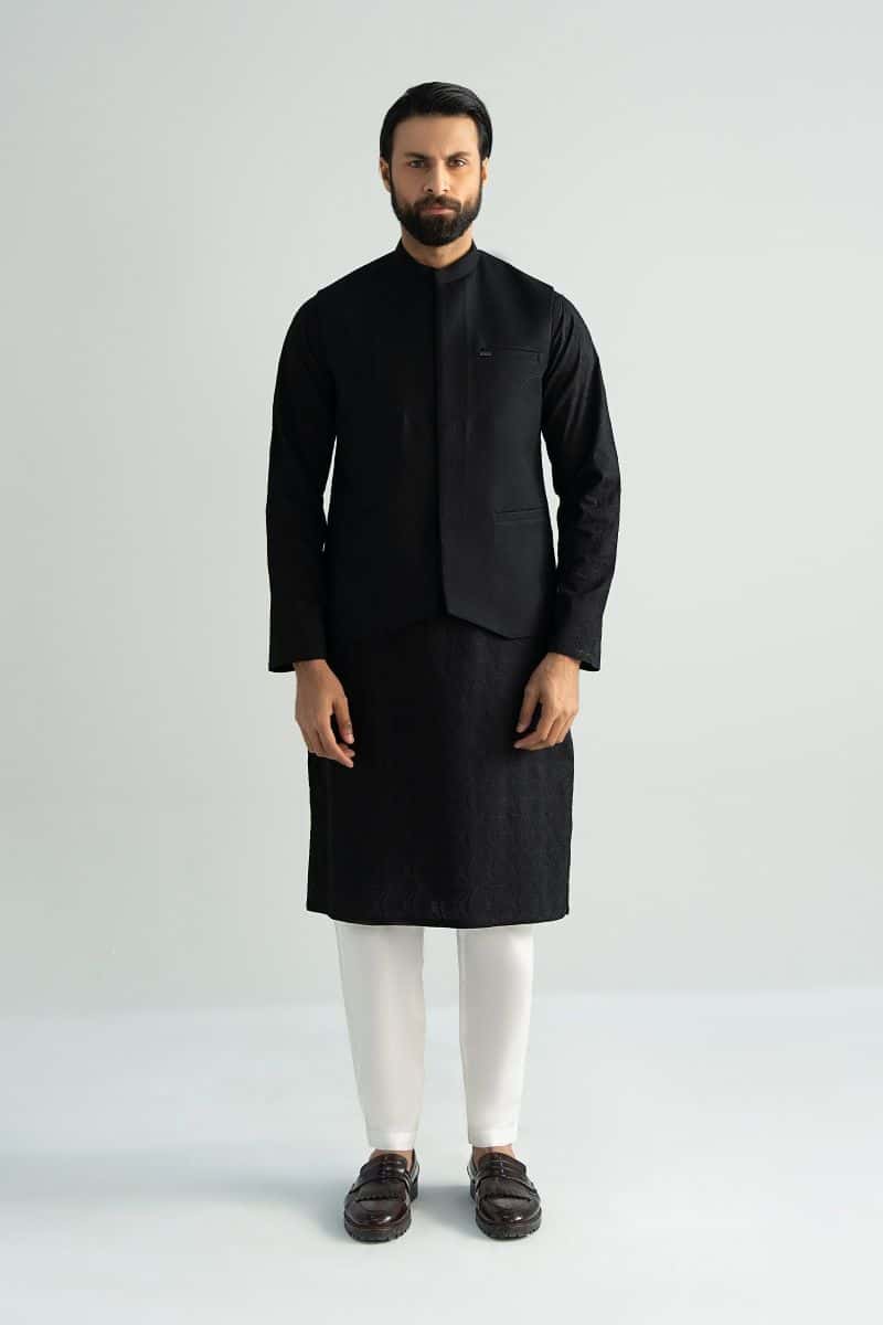 Tropical Black Waistcoat - alternate view