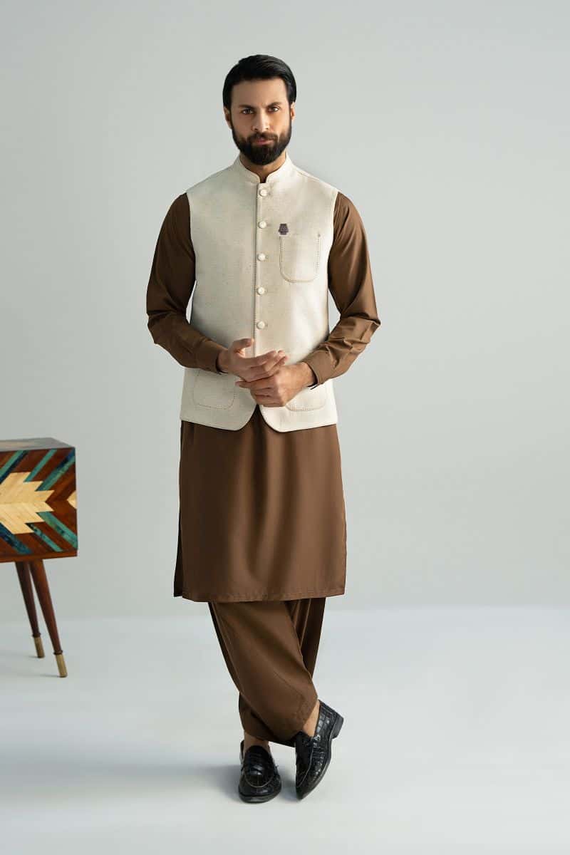 Natural Karandi Waistcoat