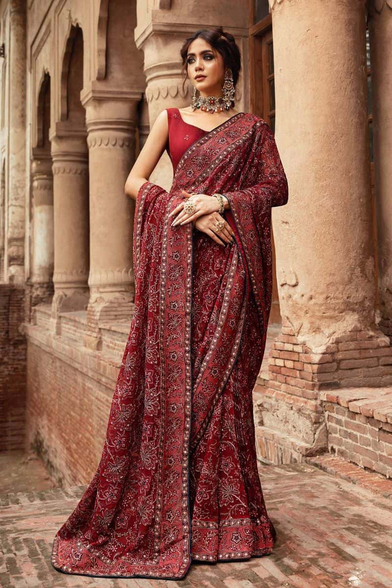 Embroidered Chiffon Fabric (2Pcs) | LF-914