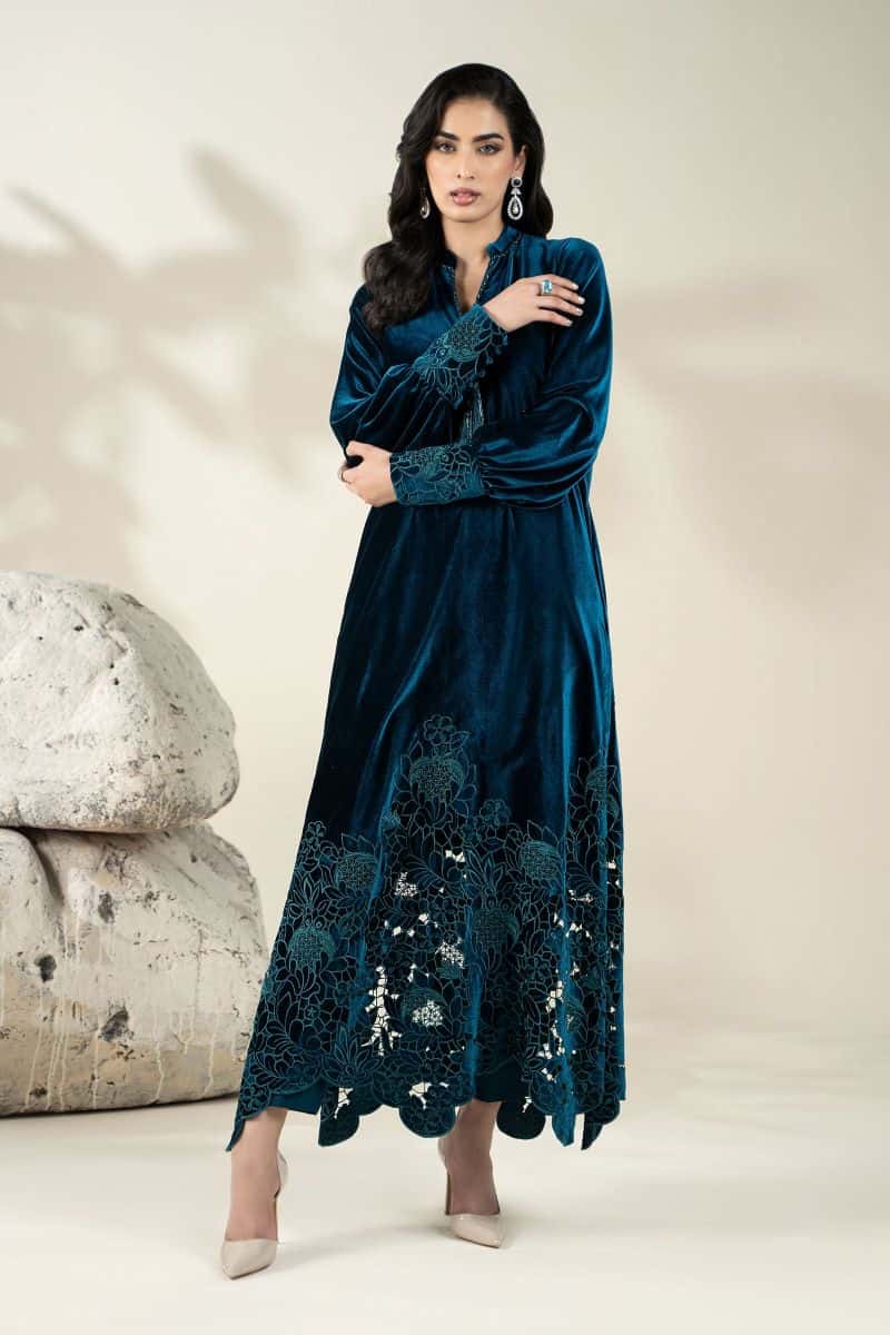 Embroidered Velvet Fabric (1Pc) | LF-CH25-06