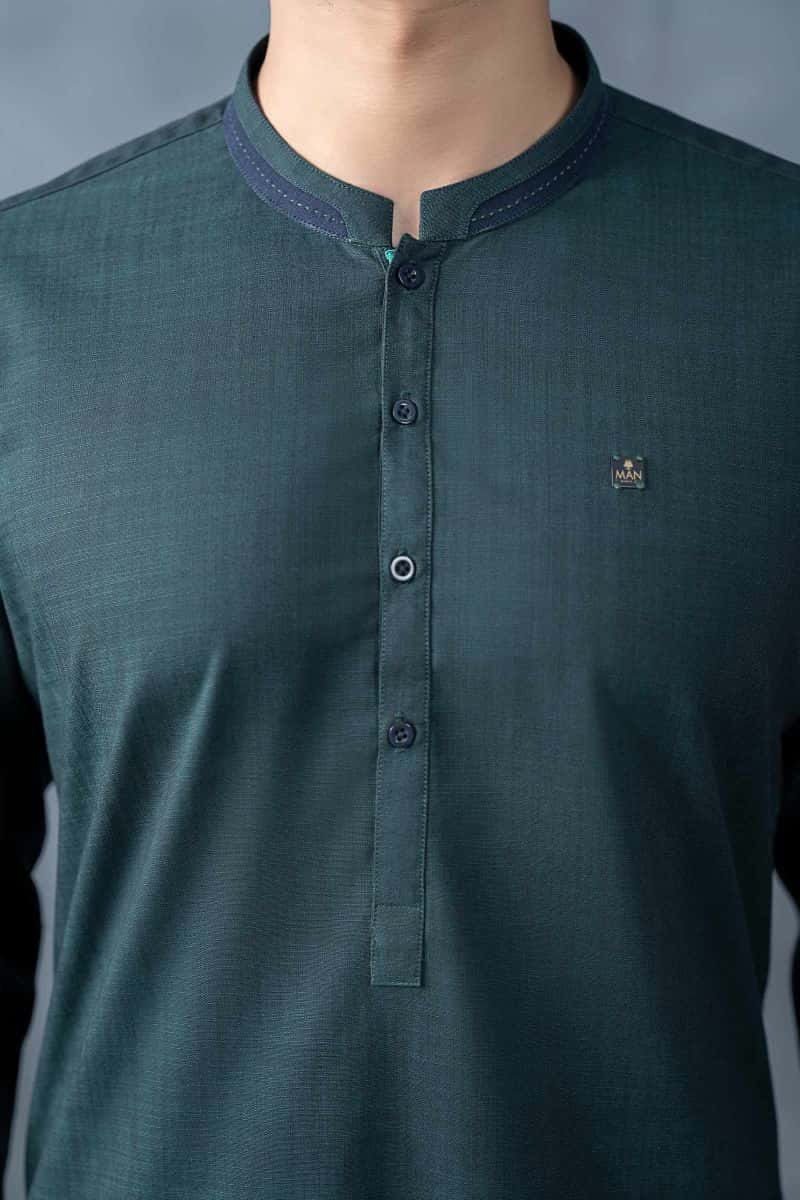 Nova Yarn Dyed Khaddar Kurta - alternate view