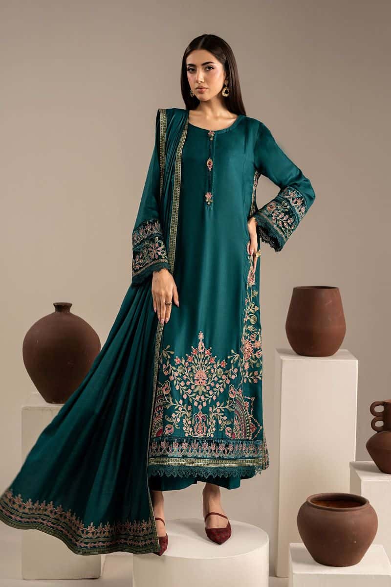 3 Piece Embroidered Marina Twill Suit - alternate view