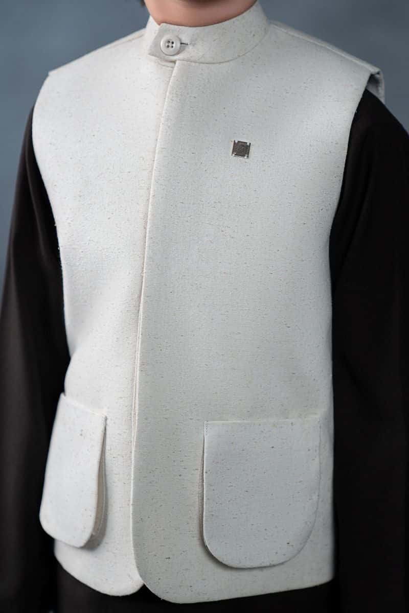Natural Karandi Waistcoat - alternate view