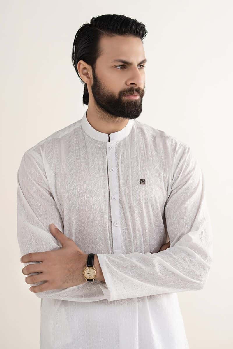 Embroidered Lawn Kurta - alternate view