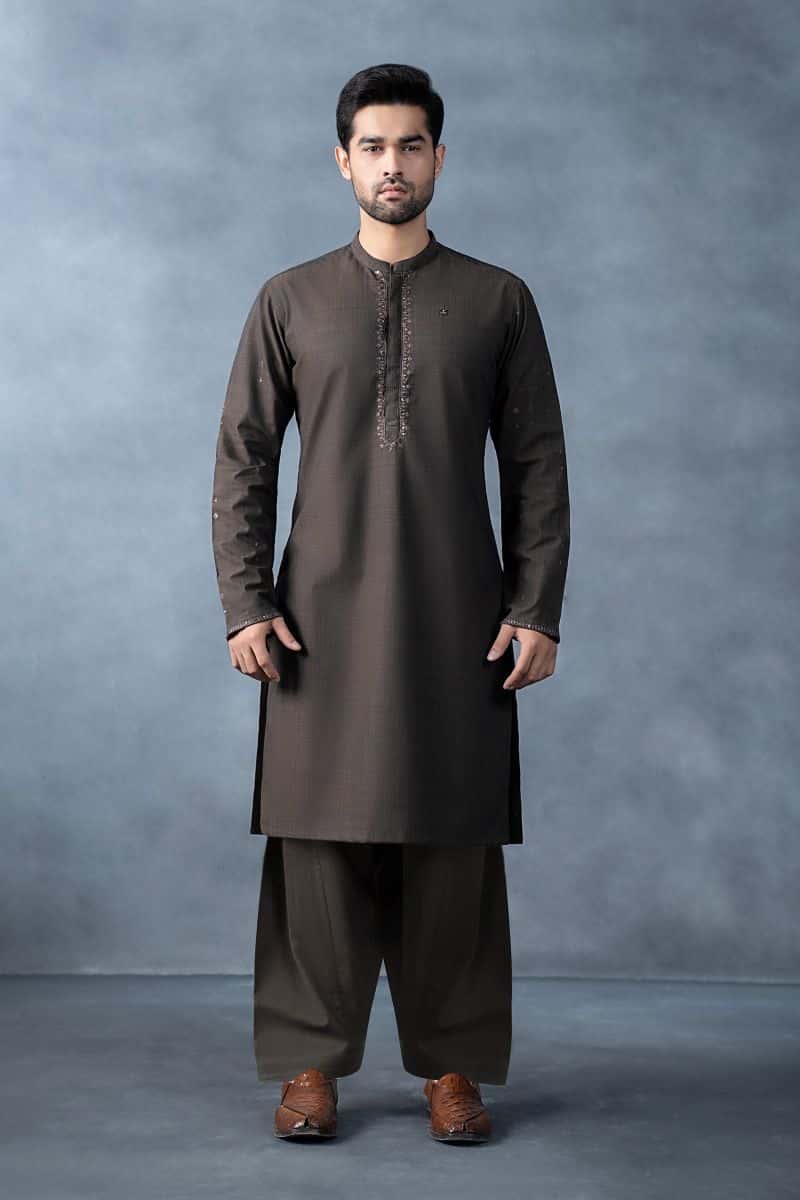 2 Piece Blended Khaddar Suit