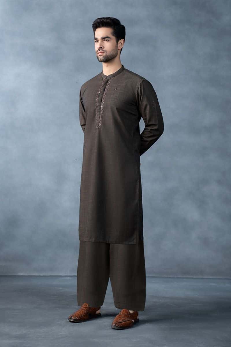 2 Piece Blended Khaddar Suit - alternate view