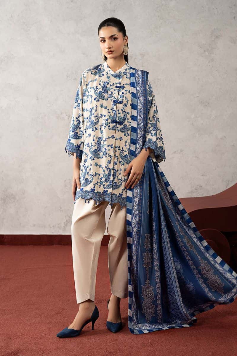 3 Piece Embroidered Irish Linen Suit - alternate view