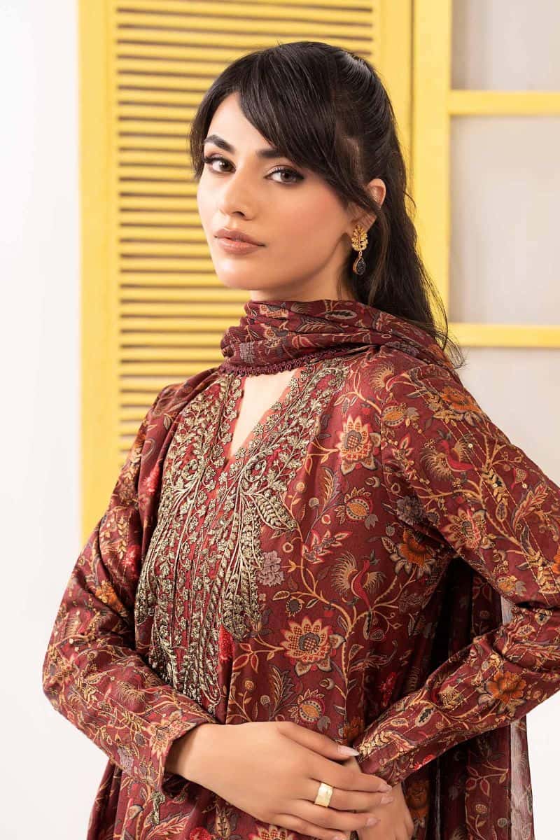 3 Piece Embroidered Dobby Lawn Suit