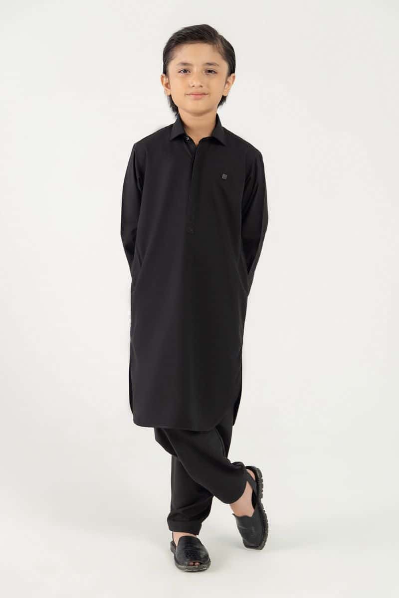 2 Piece Embroidered Blended Suit