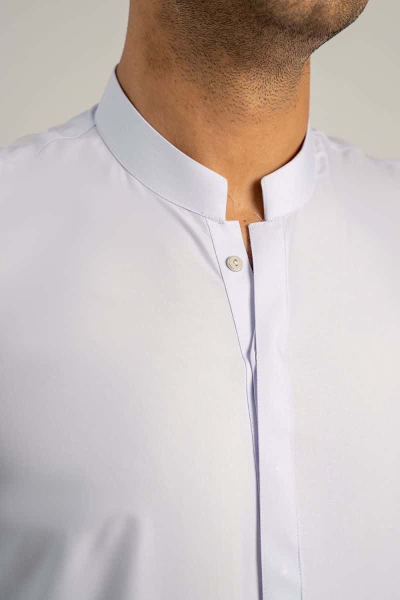 Blended Kameez Shalwar - White - alternate view